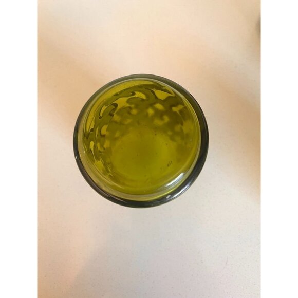 Vintage Baroque Avocado Green Highball Glasses Set Of 4 - Retro MCM - Picture 3 of 3